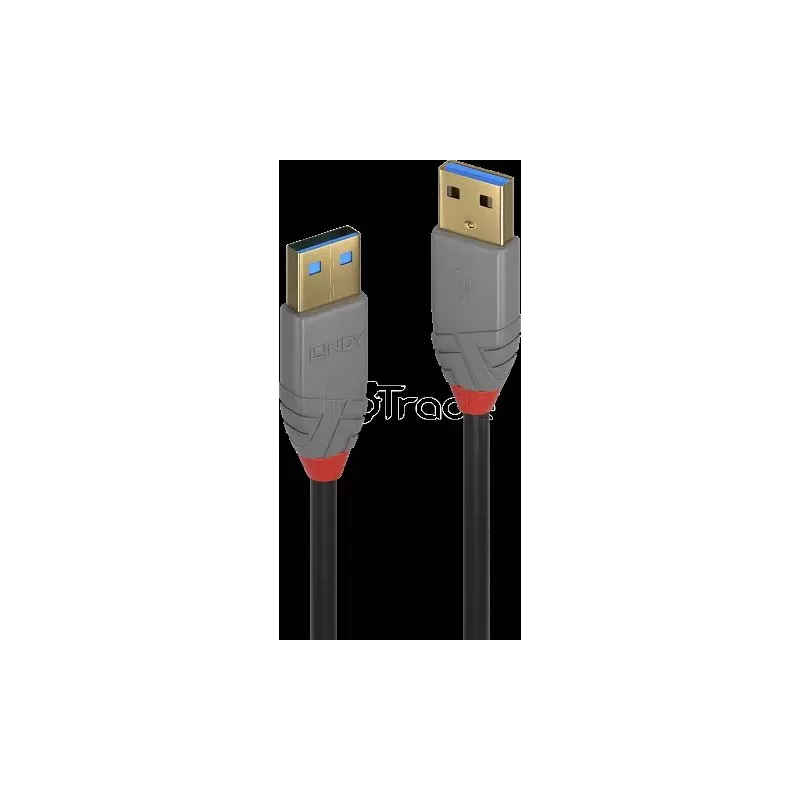 CableLindyUSB 3.0 type A 1m (Noir/Gris) | MonPC.Store