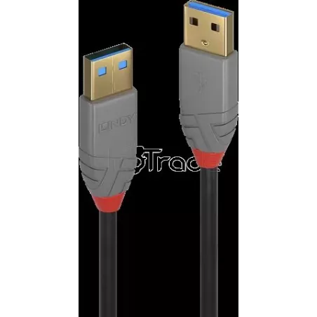 CableLindyUSB 3.0 type A 1m (Noir/Gris) | MonPC.Store