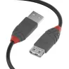 Rallonge USB 2.0Lindy- 5m M/F (Gris/Rouge) | MonPC.Store