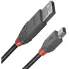 CâbleLindyUSB 2.0 type A - Mini B M/M 1m (Gris) | MonPC.Store