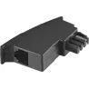 Prise Gigogne RJ11Goobay(Noir) | MonPC.Store