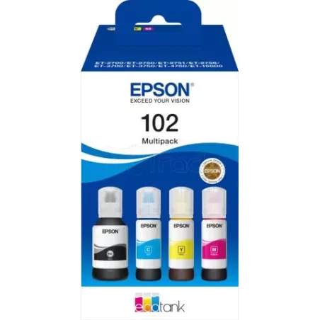 Pack 4 Cartouches d'encreEpsonEcoTank 102(Noir +… | MonPC.Store