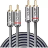Cable AudioLindy2x RCA vers 2x RCA 5m (Argent) | MonPC.Store