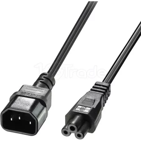 Cable d'alimentationLindyC14 vers C5 M/F 2m (Noir) | MonPC.Store