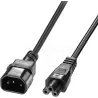 Cable d'alimentationLindyC14 vers C5 M/F 2m (Noir) | MonPC.Store