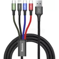 Cable 4en1BaseusRapid USB 2.0 type A vers 2xType C, 1… | MonPC.Store