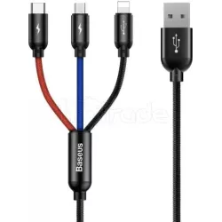 Cable 3en1BaseusRapid USB 2.0 type A vers Micro USB… | MonPC.Store
