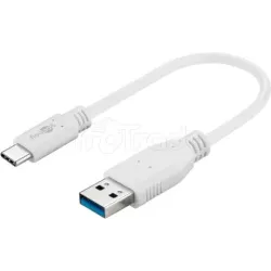 CableGoobayUSB 3.0 type A - C M/M 20cm (Blanc) | MonPC.Store