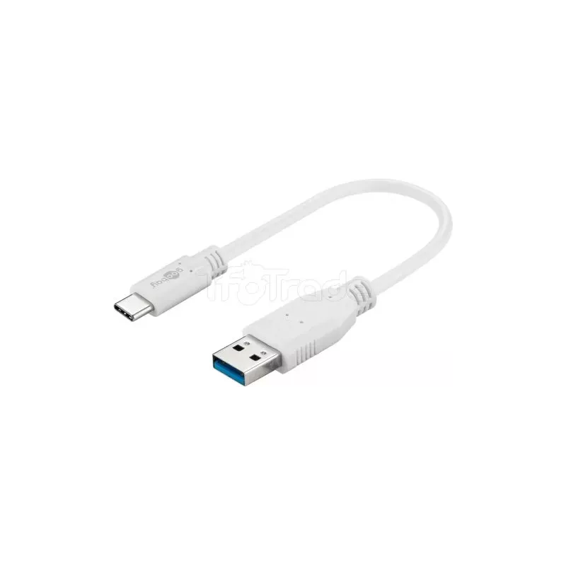 CableGoobayUSB 3.0 type A - C M/M 20cm (Blanc) | MonPC.Store
