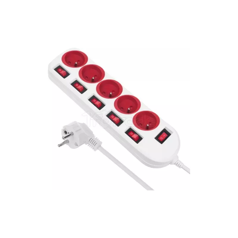 Multiprise 5 prises Maclean MCE204 + Interrupteurs… | MonPC.Store