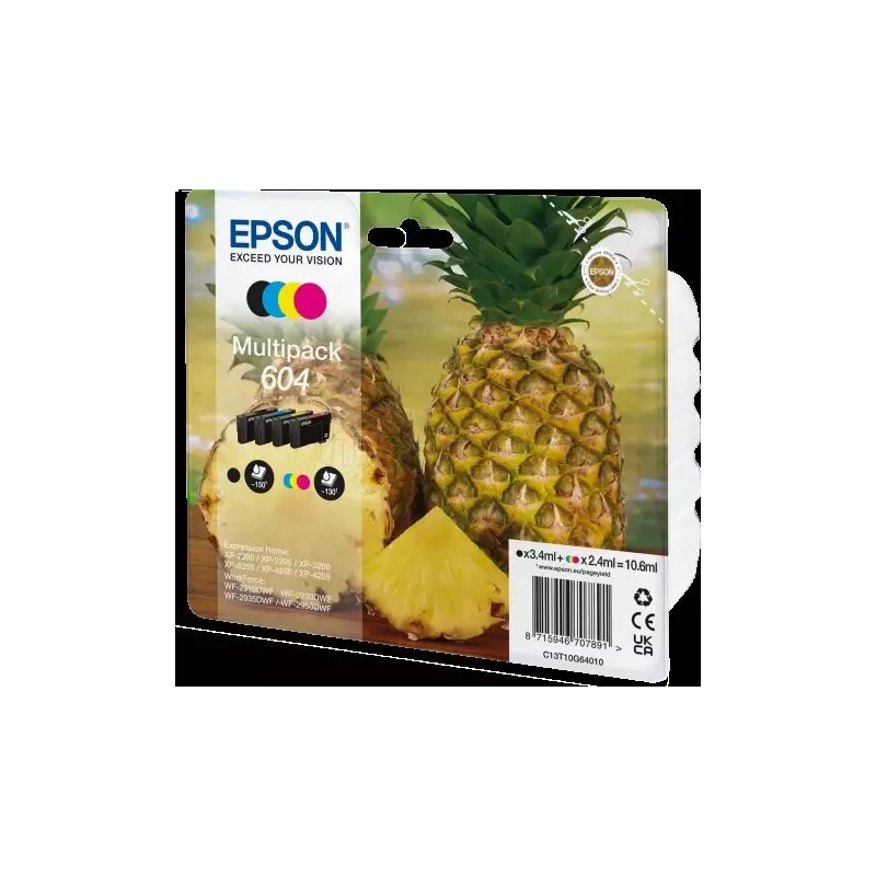 Pack 4 cartouches d'encreEpsonAnanas 604(Noir +… | MonPC.Store