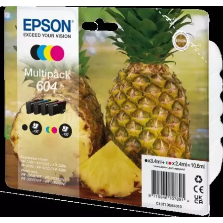 Pack 4 cartouches d'encreEpsonAnanas 604(Noir +… | MonPC.Store