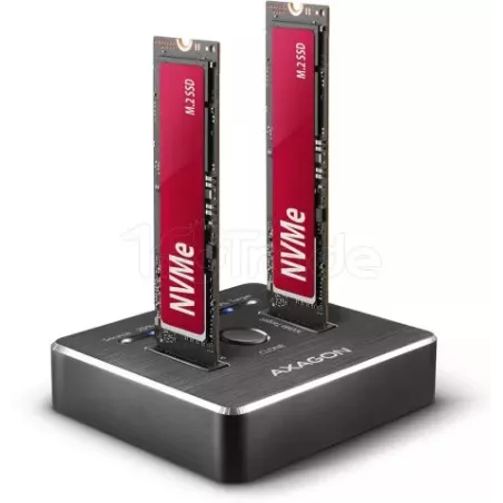 Station d'accueil AxagonADSA-M2Cpour 2x NVMe - USB 3.2 | MonPC.Store