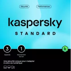 KasperskyStandard - 3 appareils / 1 an | MonPC.Store