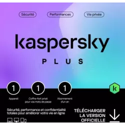 KasperskyPlus - 1 appareil / 1 an | MonPC.Store