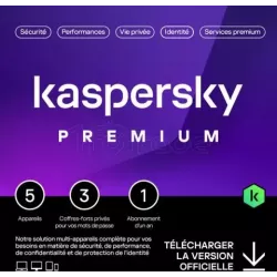 KasperskyPremium - 5 appareils / 1 an | MonPC.Store