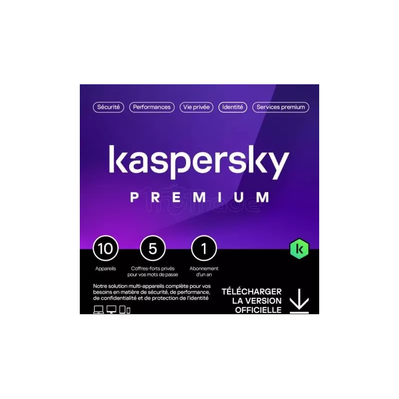 KasperskyPremium - 10 appareils / 1 an | MonPC.Store
