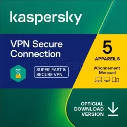 KasperskyVPN Secure connection - 5 appareils / 1 an | MonPC.Store
