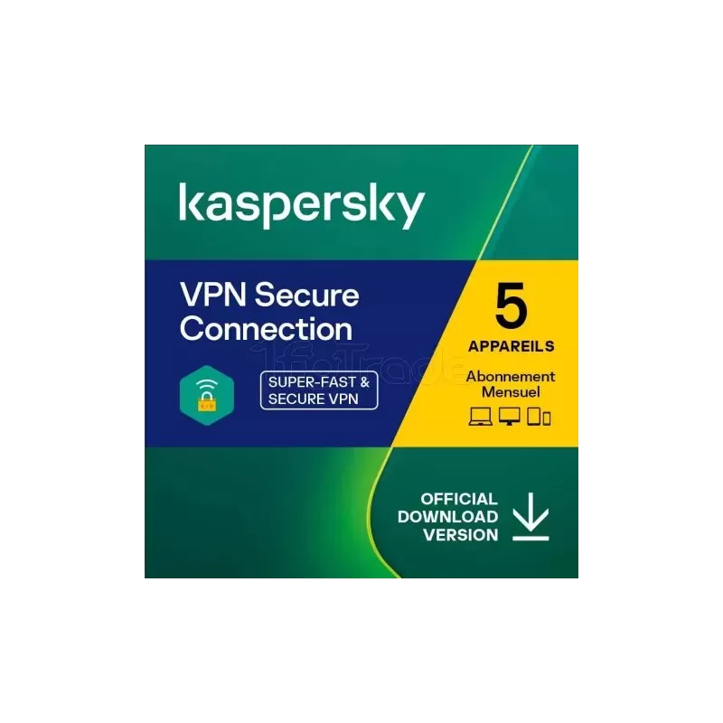 KasperskyVPN Secure connection - 5 appareils / 1 an | MonPC.Store