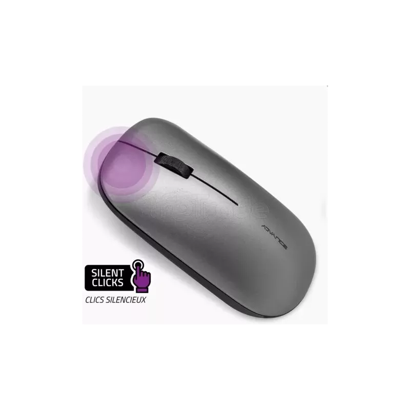 Souris sans filAdvanceSlimFit (Gris) | MonPC.Store