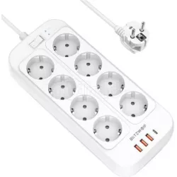 Multiprise 8 prises Blitzwolf BW-PC2 + 4xUSB et… | MonPC.Store