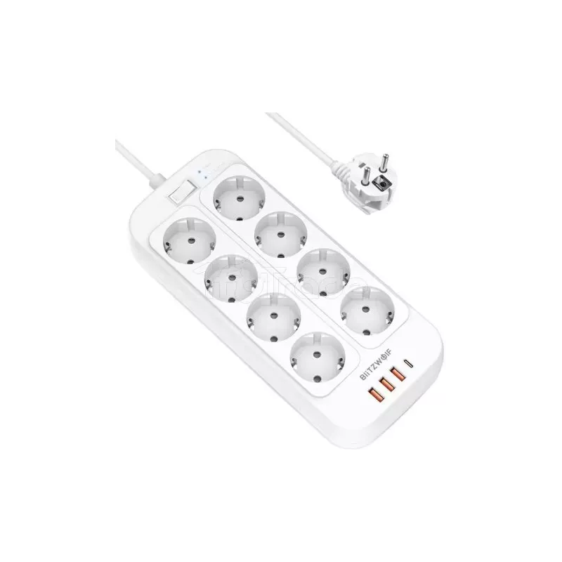 Multiprise 8 prises Blitzwolf BW-PC2 + 4xUSB et… | MonPC.Store