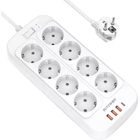 Multiprise 8 prises Blitzwolf BW-PC2 + 4xUSB et… | MonPC.Store