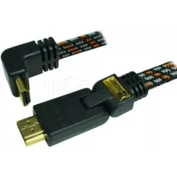 Câble HDMI 1.4Hedencoudé à 90° 2m M/M (Noir) | MonPC.Store
