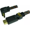 Câble HDMI 1.4Hedencoudé à 90° 2m M/M (Noir) | MonPC.Store