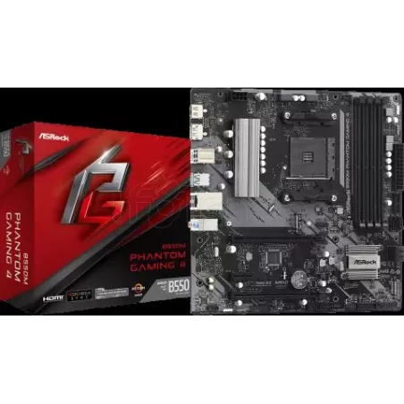 Carte MèreASRockB550M Phantom Gaming 4(AM4) Micro ATX | MonPC.Store