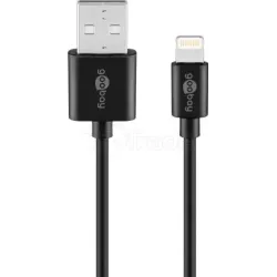 Cable USBGoobayvers Lightning 1m M/M (Noir) | MonPC.Store