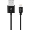 Cable USBGoobayvers Lightning 1m M/M (Noir) | MonPC.Store