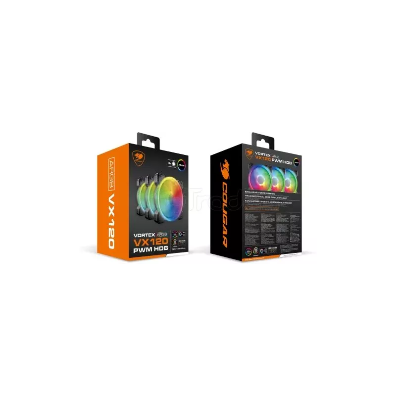 Lot de 3 Ventilateurs de boitier CougarVortex VXRGB… | MonPC.Store