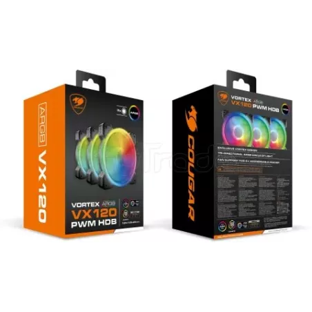 Lot de 3 Ventilateurs de boitier CougarVortex VXRGB… | MonPC.Store