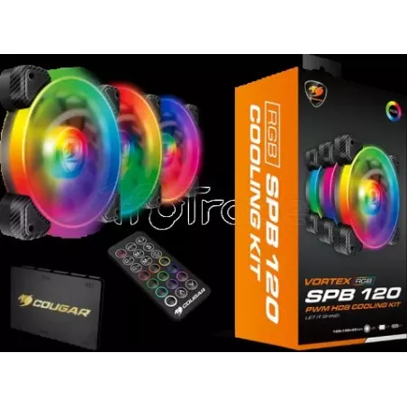 Lot de 3 Ventilateurs de boitier CougarVortex SPBRGB… | MonPC.Store