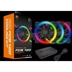 Lot de 3 Ventilateurs de boitier CougarVortex FCBRGB… | MonPC.Store