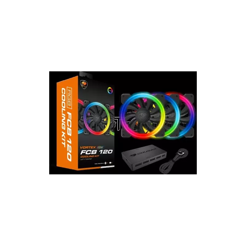 Lot de 3 Ventilateurs de boitier CougarVortex FCBRGB… | MonPC.Store