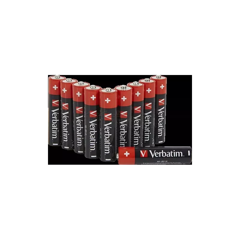 Lot de 10 piles AlcalineVerbatimPremiumtype AAA (LR03)… | MonPC.Store