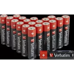 Lot de 20 piles AlcalineVerbatimPremiumtype AA (LR6)… | MonPC.Store