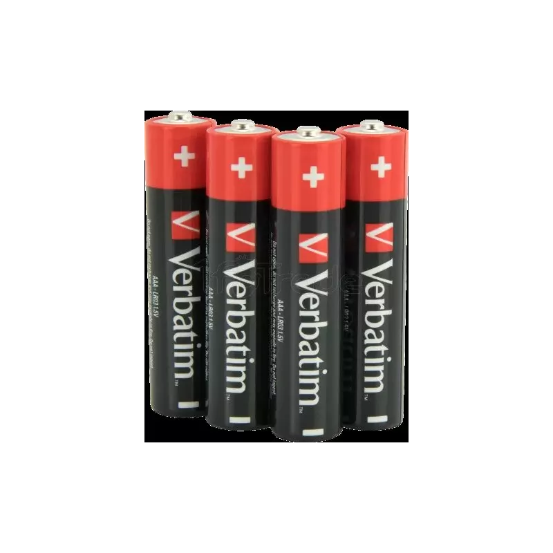 Lot de 4 piles AlcalineVerbatimPremiumtype AAA (LR03)… | MonPC.Store