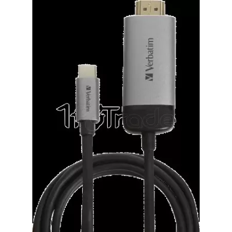 Câble HDMI 2.0Verbatimvers USB-C 1,5m M/M (Argent) | MonPC.Store