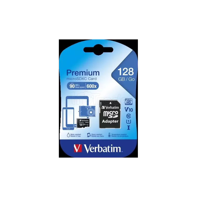 Carte mémoire Micro SDVerbatimPremium- 128Go avec… | MonPC.Store