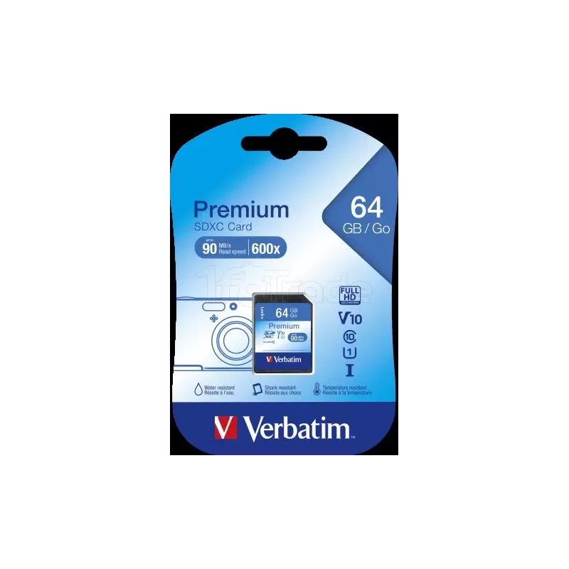 Carte mémoire SDVerbatimU1 Premium- 64Go | MonPC.Store