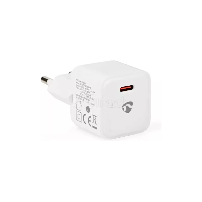 Chargeur secteurNedis1 port USB-C 20W (Blanc) | MonPC.Store