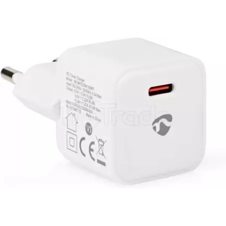 Chargeur secteurNedis1 port USB-C 20W (Blanc) | MonPC.Store