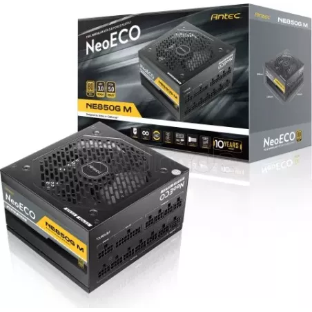 Alimentation ATXAntecNeoEco Gold M ATX 3.0- 850W (Noir) | MonPC.Store