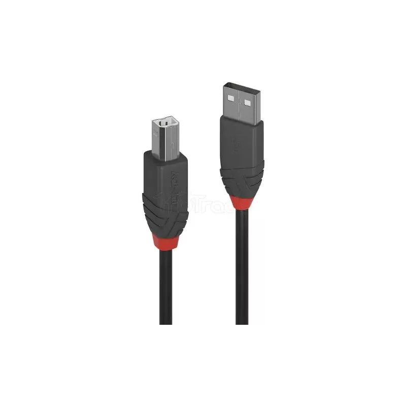 CableLindyUSB 2.0 type A - B M/M 7.5m (Noir/Rouge) | MonPC.Store
