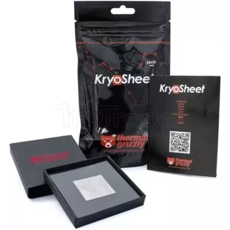 Pad ThermiqueThermal GrizzlyKryoSheet25x25x0,2 mm (Gris) | MonPC.Store
