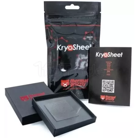 Pad ThermiqueThermal GrizzlyKryoSheet33x33x0,2 mm (Gris) | MonPC.Store