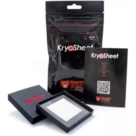 Pad ThermiqueThermal GrizzlyKryoSheet38x38x0,2 mm (Gris) | MonPC.Store